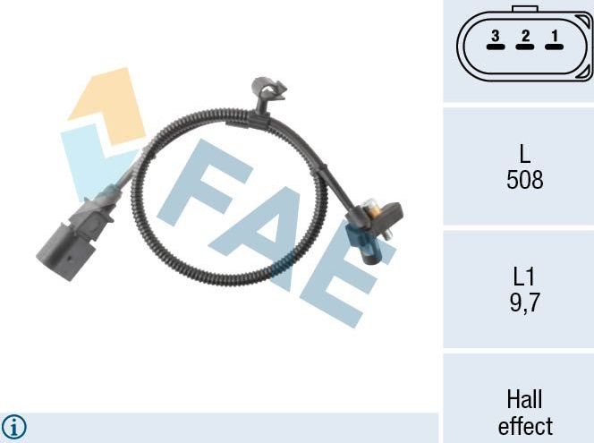 Датчик положения коленвала FAE. Артикул 79495