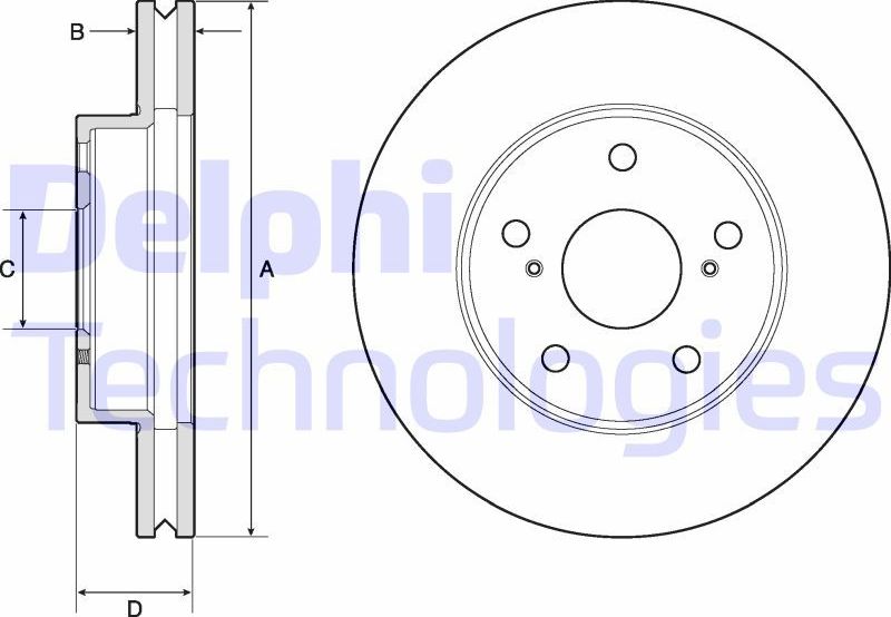 Тормозной диск Delphi. Артикул BG4758C