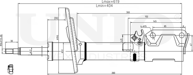 Амортизатор подвески (Unio). Артикул SAB-10147