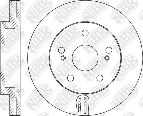 Тормозной диск NiBK передний для Toyota Altezza 1999-2005. Артикул RN1305