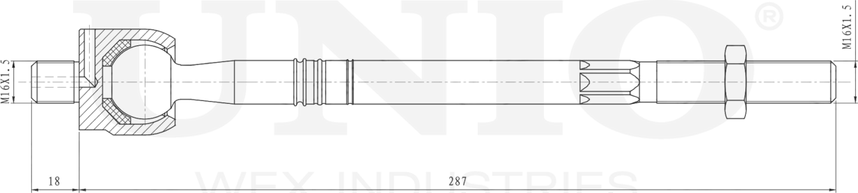 Тяга рулевая (Unio). Артикул SSP-30024