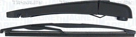 Поводок (рычаг) и щетка стеклоочистителя (дворника) Magneti Marelli. Артикул 000723180215