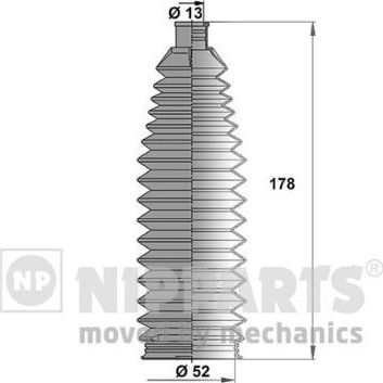 Пыльник рулевой рейки (комплект) Nipparts (термопласт). Артикул J2842027