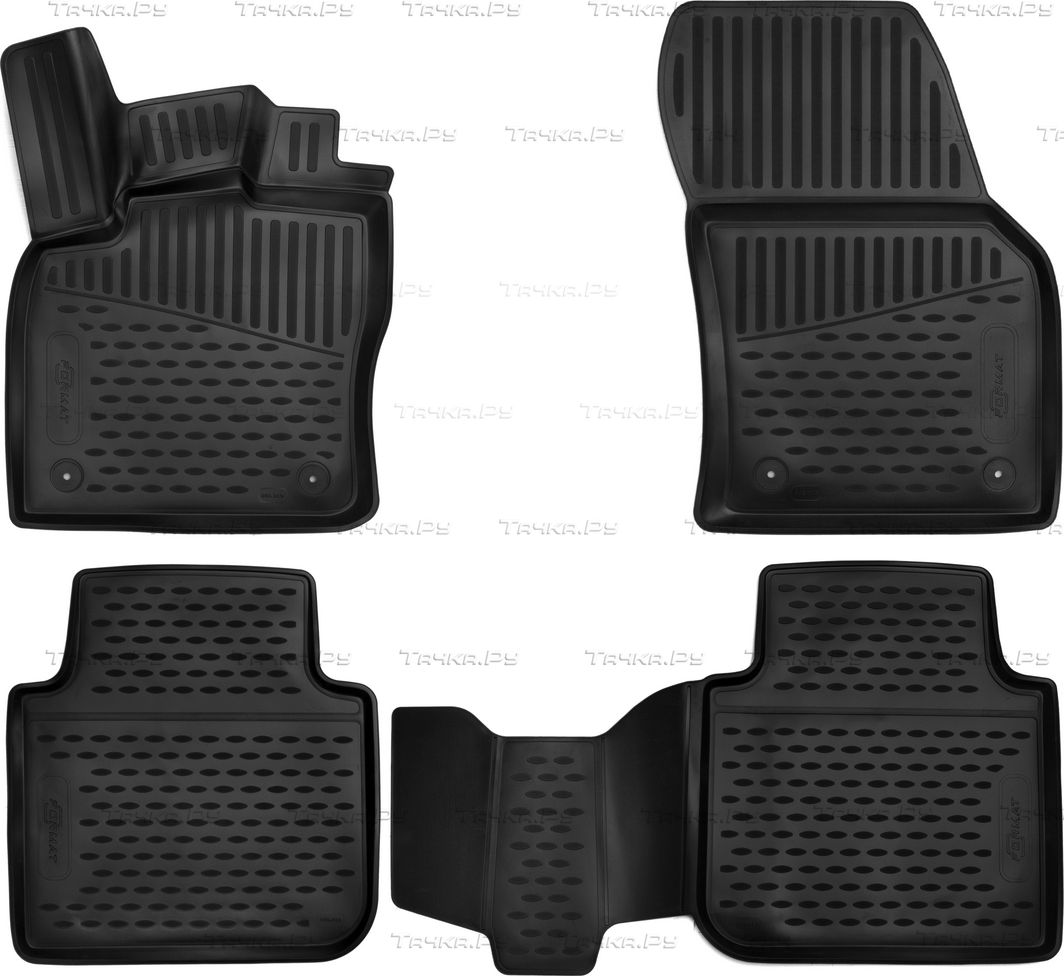 Коврики Format 3D c повышенной износостойкостью для салона Skoda Kodiaq 2017-2026. Артикул FORMAT.3D4519210k