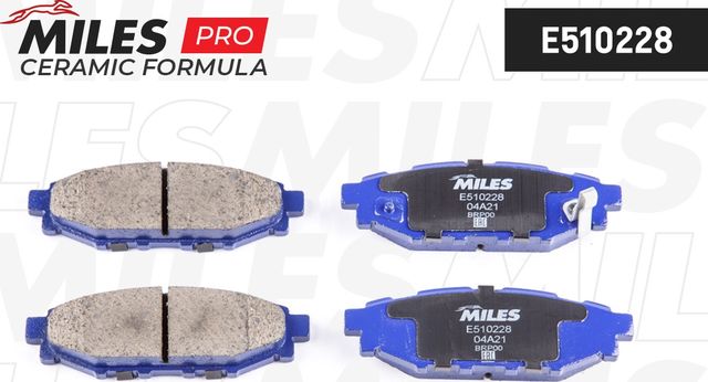 Тормозные колодки Miles (Керамика). Артикул E510228