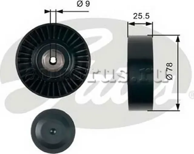 РОЛИК ПРИВОДНОГО РЕМНЯ (Gates). Артикул T38087