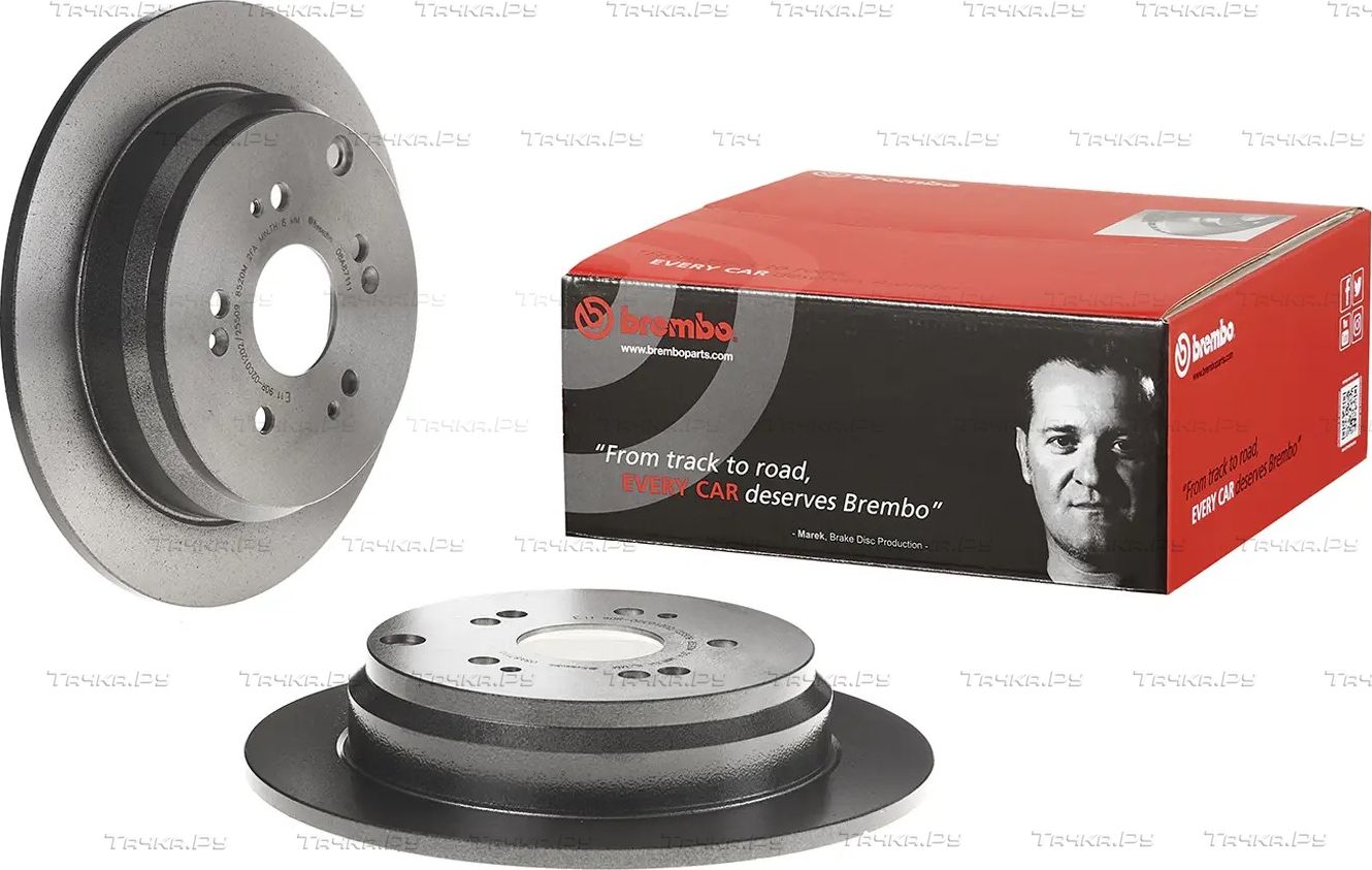 Тормозной диск Brembo UV Coated задний для Honda CR-V III 2006-2012. Артикул 08.A871.11