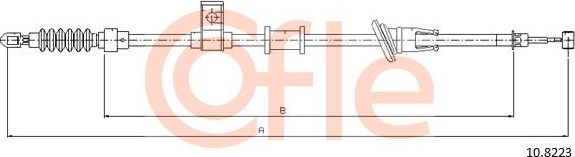 Трос ручника (тросик ручного тормоза) Cofle задний левый для Volvo S40 I 1995-2003. Артикул 92.10.8223
