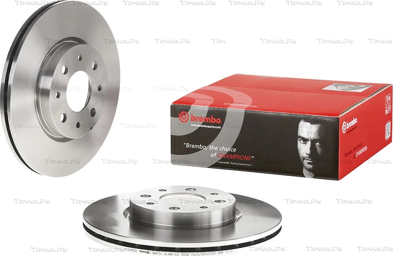 Тормозной диск Brembo передний для Fiat Punto II 1999-2012. Артикул 09.5870.14