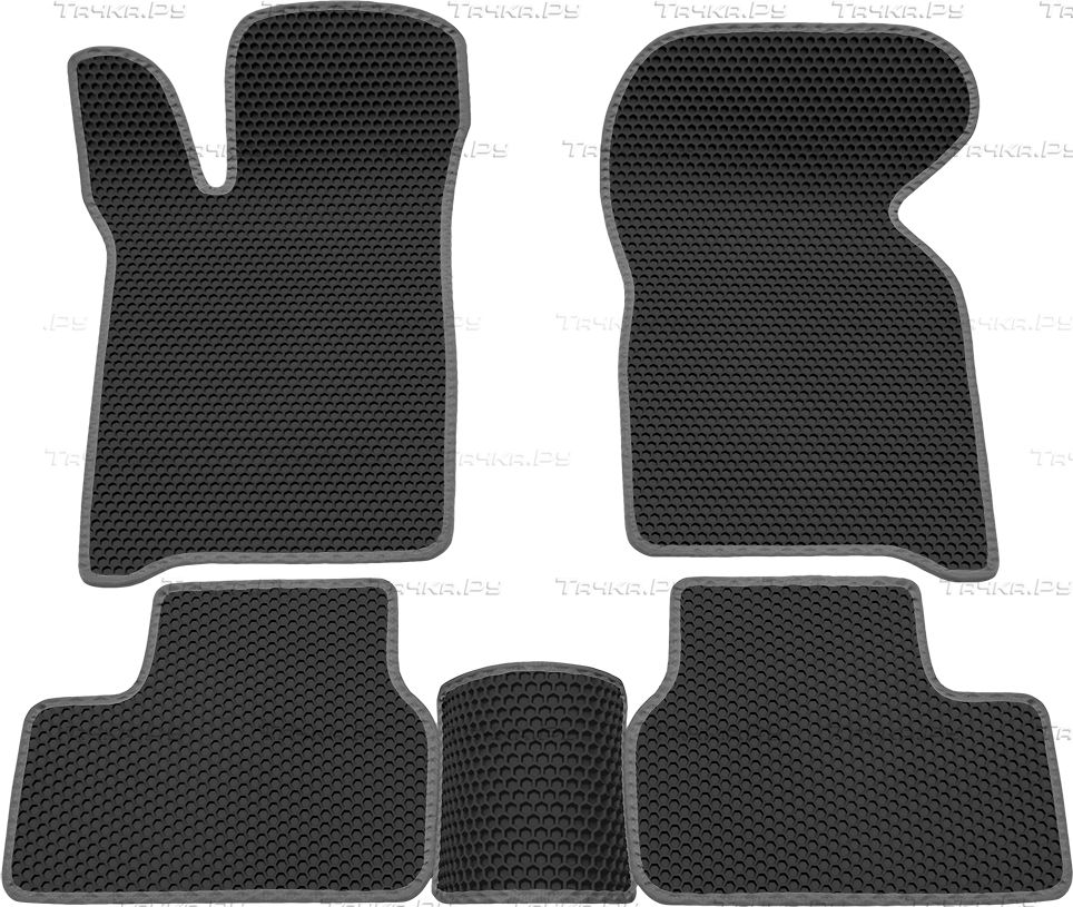 Коврики Rezkon EVA Соты для салона Lada Samara 2115 1997-2013 Серый кант. Артикул 9139010102