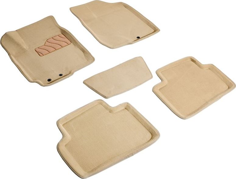 Коврики Seintex 3D ворсовые для салона Kia Cerato II 2009-2012 БЕЖЕВЫЕ. Артикул 84725