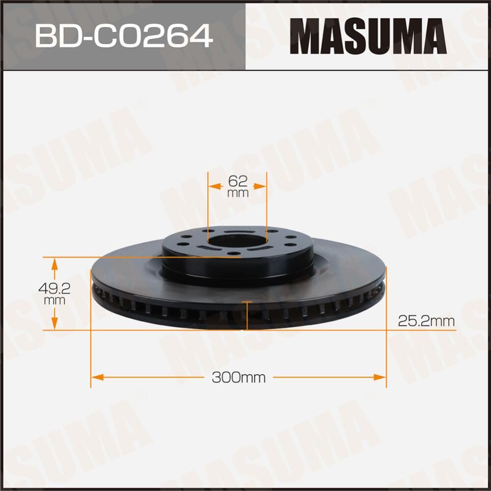 Диск тормозной MASUMA, front LIFAN X60 [. Артикул BDC0264
