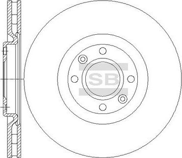 Тормозной диск Sangsin Hi-Q. Артикул SD5005