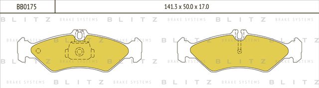 Колодки тормозные дисковые | зад | (Blitz) Blitz. Артикул BB0175