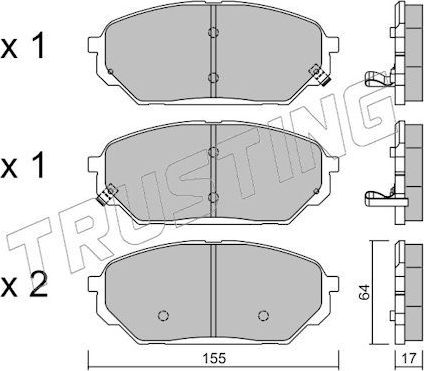 Тормозные колодки Trusting. Артикул 1015.0