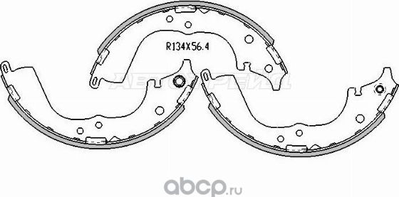 Колодки тормозные RR TOYOTA HIACE 93- (SAT). Артикул ST0449526190
