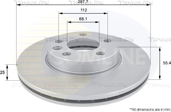 Тормозной диск Comline COATED. Артикул ADC1418V