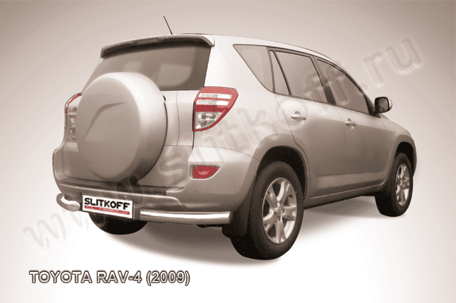 Защита Slitkoff задняя d76 уголки для Toyota RAV4 III SWB 2009-2010. Артикул TR409-014