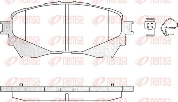 Тормозные колодки Remsa передние для Mazda 6 III (GJ) 2012-2026. Артикул 1538.04