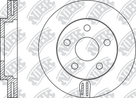 Тормозной диск NiBK передний для Nissan Almera Tino I 2000-2006. Артикул RN1180