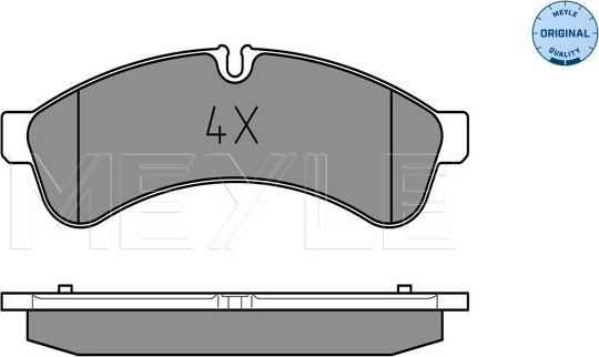 Тормозные колодки Meyle Original задние для IVECO Daily VI 2014-2026. Артикул 025 292 3122