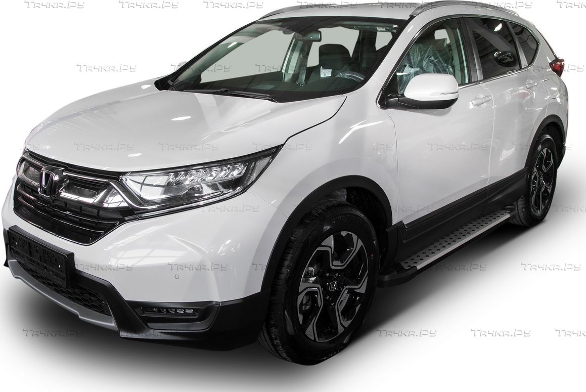 Пороги алюминиевые Rival Bmw-Style круг для Honda CR-V V 2017-2026. Артикул D173AL.2103.1
