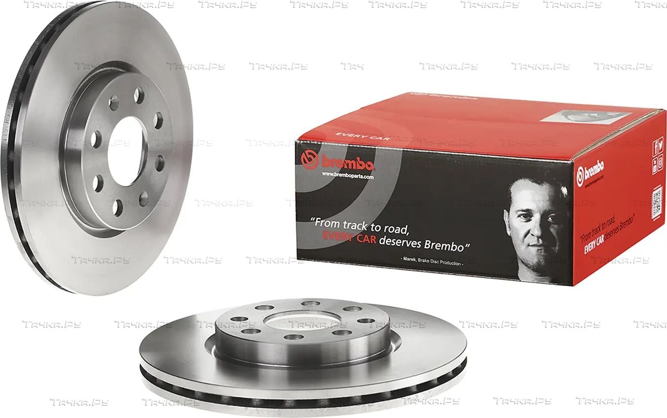 Тормозной диск Brembo передний для Opel Adam I 2012-2019. Артикул 09.5843.34