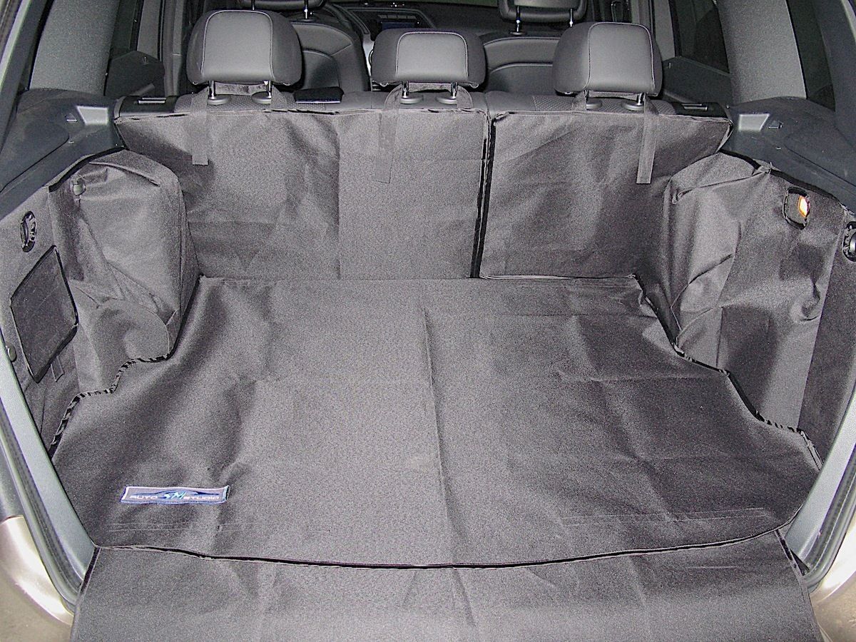 Защитный чехол AUTOSMSTUDIO "Maxi" в багажник автомобиля для Mercedes-Benz GLK-class X204 2008-2015, черный. Артикул TP-GLK-MAXI-BL