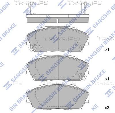 Тормозные колодки Sangsin Hi-Q. Артикул SP1473