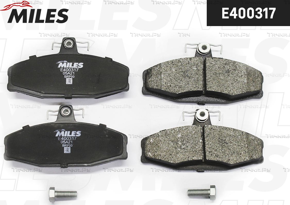 Тормозные колодки Miles (Low-Metallic). Артикул E400317