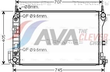 Радиатор охлаждения двигателя AVA ** CLEVER FIT ** для Opel Signum I 2003-2008. Артикул SBA2059