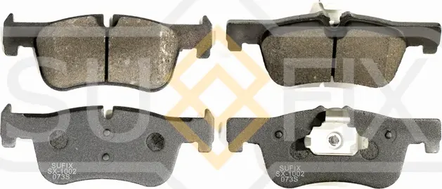 Колодки тормозные дисковые | перед прав/лев | (Sufix). Артикул SX-1002