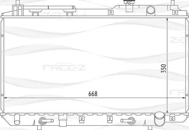 Радиатор HONDA CR-V 95- 2.0 AT охлаждения (Free-Z). Артикул KK0239