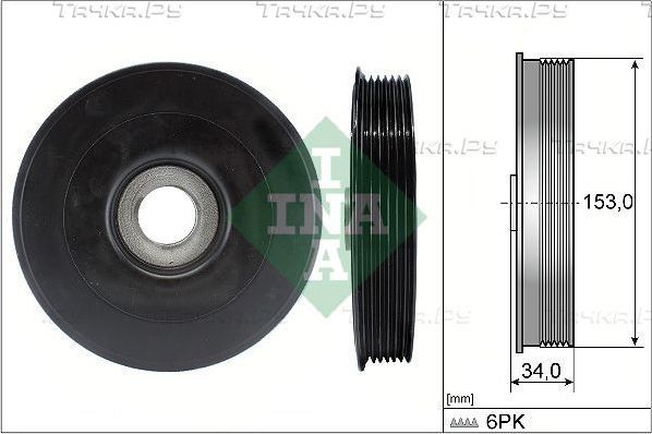 Шкив коленвала Ina для Volvo C30 I 2006-2012. Артикул 544 0079 10