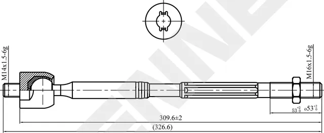 Тяга рулевая TOYOTA AVENSIS 03-08, COROLLA VERSO 04-09 (Zennek). Артикул DTR0050