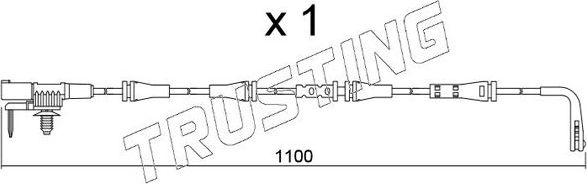 Датчик износа тормозных колодок  Trusting. Артикул SU.358