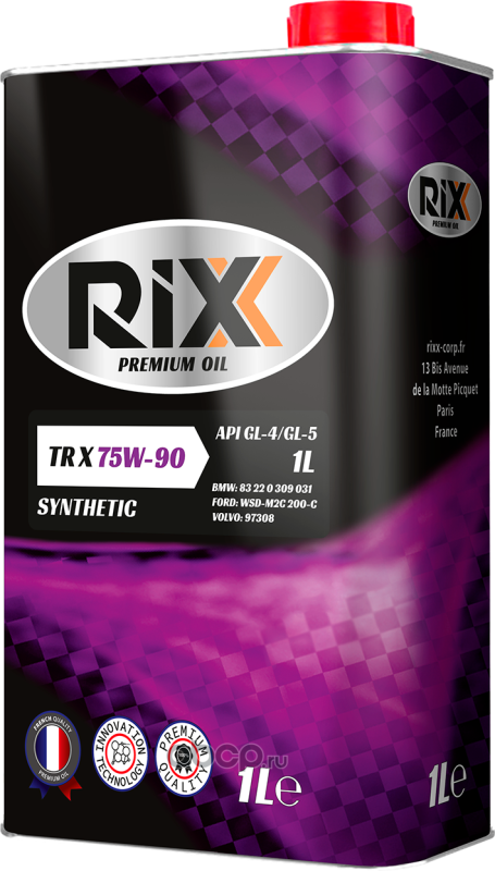 Трансмиссионное масло RIXX 75W-90 GL-4/GL-5  1 л Rixx. Артикул rx0016trx