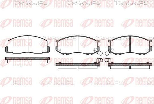 Тормозные колодки Remsa передние для Toyota Lite Ace III 1985-1989. Артикул 0187.02