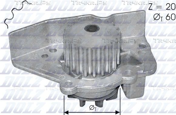 Помпа (водяной насос) Dolz для Peugeot 406 I 1995-2004. Артикул N405