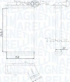 Радиатор отопителя (печки) Magneti Marelli. Артикул 350218422000
