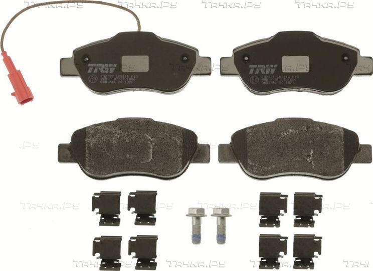 Тормозные колодки TRW COTEC передние для Fiat Fiorino III 2007-2026. Артикул GDB1746