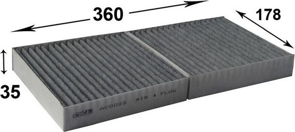 Салонный фильтр JS Asakashi для Mercedes-Benz SLC I (R172) 2016-2026. Артикул AC0022C