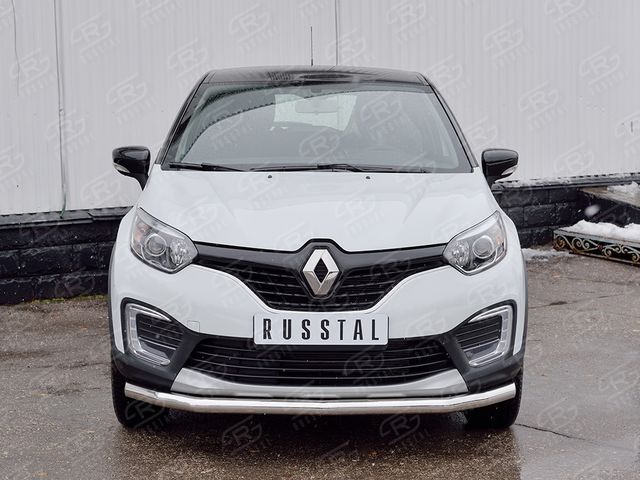 Защита RusStal переднего бампера d63 секция для Renault Kaptur 2016-2025. Артикул RKPZ-002462