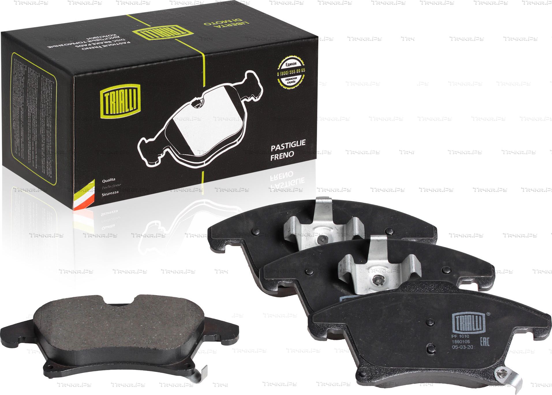 Тормозные колодки Trialli передние для Ford S-MAX II 2015-2026. Артикул PF 1010