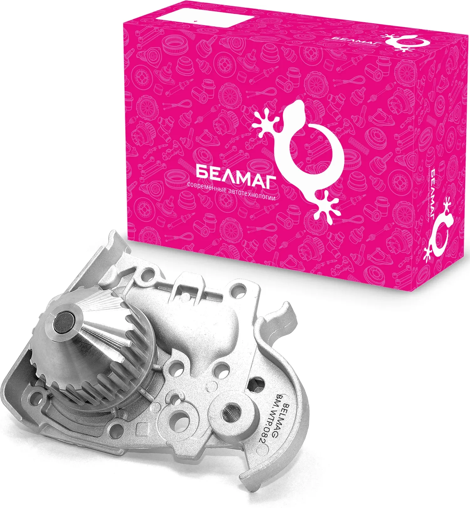 Помпа, водяной насос RENAULT Logan, Sandero, Clio, Megane, LADA Largus1,6 8кл (К7 м) 1,4 л RENAULT Logan, Clio, Megane, Sandero, LADA Largus1 bmWTP082 БелМаг BM.WTP.082 (Belmag) Belmag. Артикул BM.WTP.082