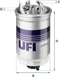 Топливный фильтр UFI. Артикул 24.365.01
