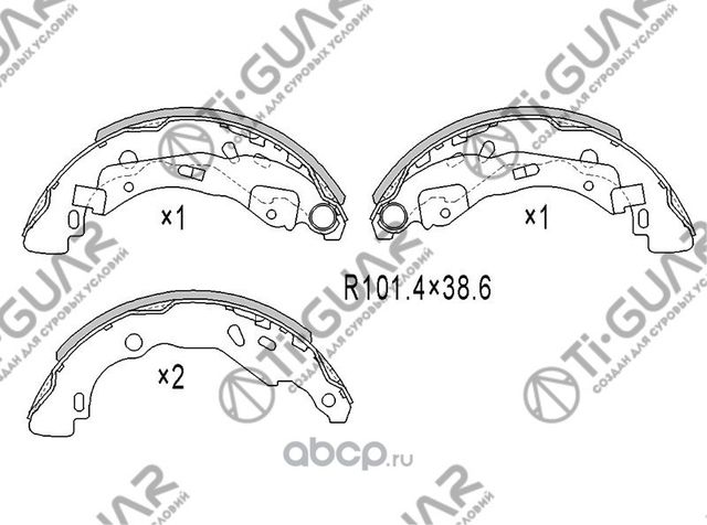 Тормозные колодки (TI-Guar). Артикул TGD5238