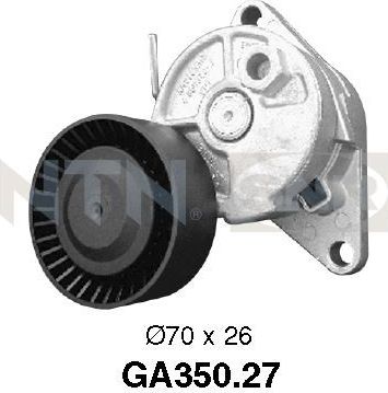 Натяжной ролик (натяжитель) приводного поликлинового ремня NTN / SNR. Артикул GA350.27