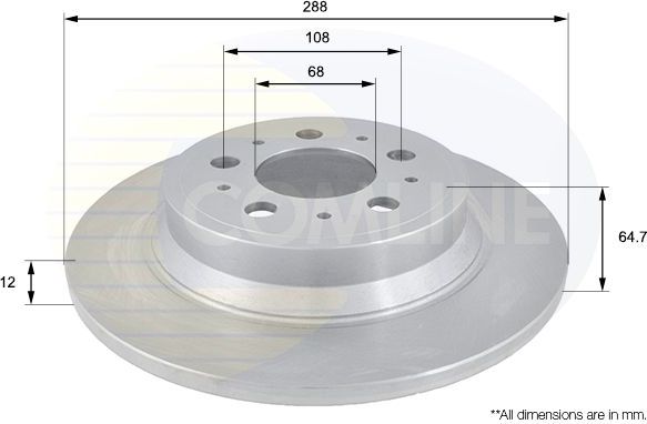 Тормозной диск Comline COATED. Артикул ADC1909