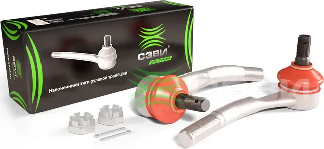 Наконечники тяги рулевой трапеции наружные (левый, правый) с крепежом СЭВИ-ЭКСТРИМ ВАЗ 2108-21099, 2113-2115 SEVI 7056 Sevi. Артикул 7056